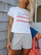 Coastal Cutie Striped Shorts // H. Grey *PREORDER*